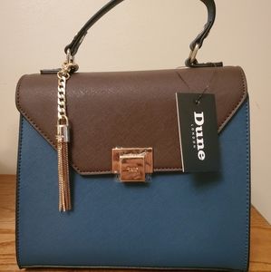 NWT Dune London Blue and Brown HandBag